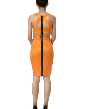 'Sunset' Apricot Dress